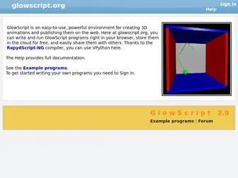 Glowscript.org(Web VPython) Screenshot