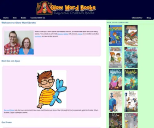 Glowwordbooks.com(Creative, Fun, Meaningful Kids Books) Screenshot