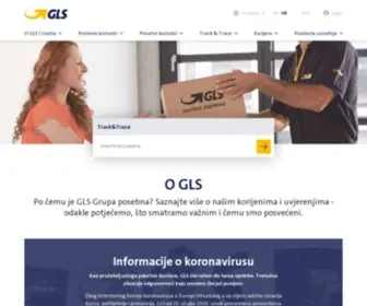 GLS-Croatia.com(Prijevoznik paketa za pouzdana rješenja otpreme diljem Europe) Screenshot