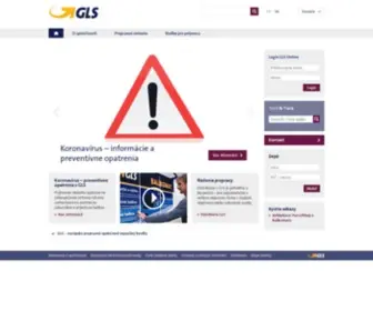 GLS-Slovakia.sk(Prepravná spoločnosť zabezpečujúca spoľahlivú dopravu po Európe) Screenshot