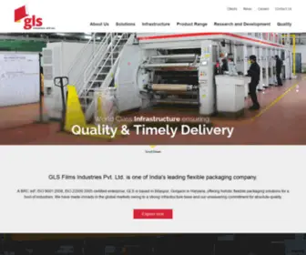 Glsind.com(Industrial films and Infrastructure solutions company) Screenshot