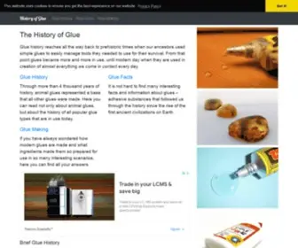 Gluehistory.com(History of Glue) Screenshot