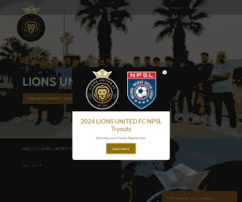 Glufc.com(LIONS UNITED FC) Screenshot