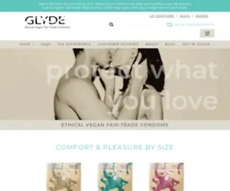 GLydeamerica.com(GLYDE Natural & Vegan Non) Screenshot