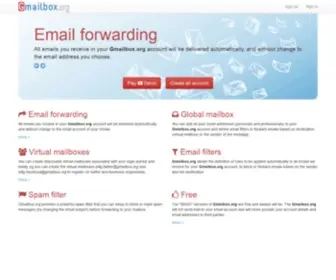 Gmailbox.org(Provides a free email forwarding service) Screenshot