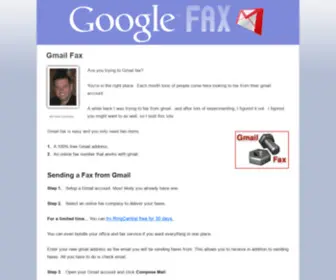 Gmailfax.com(Gmail fax let's me send faxes in seconds...") Screenshot