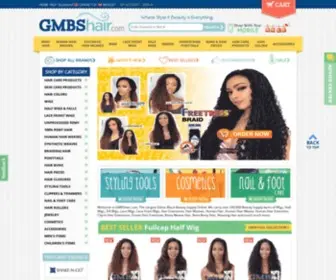 GMBshair.com(Largest Ethnic Black Beauty Supply and Hair Store Online) Screenshot