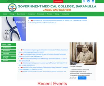 GMcbaramulla.com(Government Medical College Baramulla) Screenshot