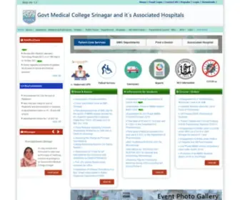 GMCS.edu.in(Govt Medical College Srinagar) Screenshot