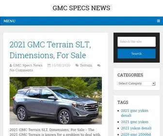 GMCspecsnews.com(GMC Specs News) Screenshot