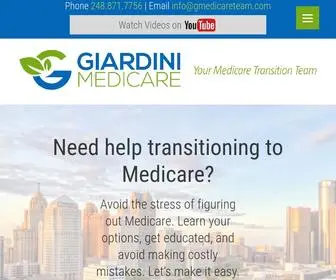 Gmedicareteam.com(Medicare Plan Selection Help in Detroit) Screenshot