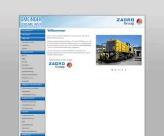 Gmeinder-Lokomotiven.de(ZAGRO Group bietet Zweiwegefahrzeuge und Lokomotiven an) Screenshot