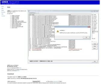 Gmer.net(Rootkit Detector and Remover) Screenshot