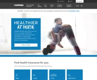 GMhba.com.au(GMHBA Health Insurance Australia) Screenshot