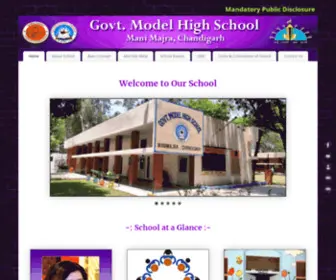 GMHsmanimajra.in(Model High School Mani Majra Chandigarh) Screenshot