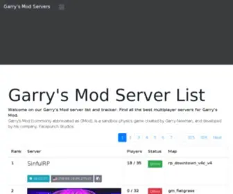 Gmod-Servers.com(Garry's Mod Server List) Screenshot