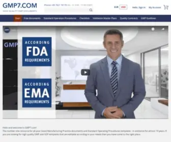 GMP7.com(High Quality Pharmaceutical Quality Documents) Screenshot