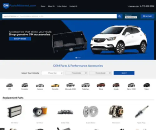 Gmpartsmidwest.com(OEM GM Parts & Accessories) Screenshot