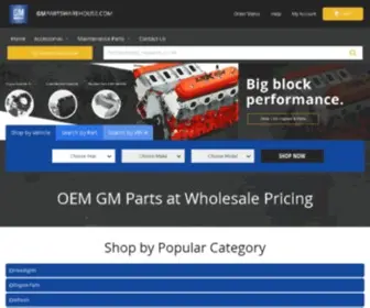 Gmpartswarehouse.com(GM Parts Warehouse) Screenshot