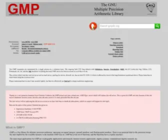 GMplib.org(The GNU MP Bignum Library) Screenshot