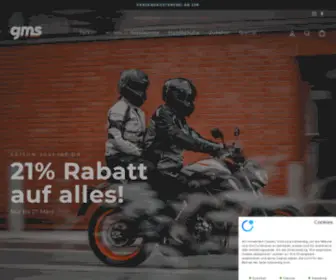 GMsmoto.com(Onlineshop für Motorradbekleidung und Zubehör kaufen) Screenshot