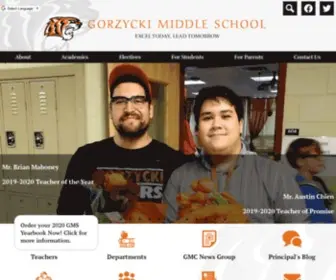 GMstigers.com(Gorzycki Middle School) Screenshot