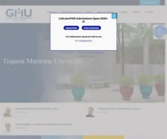 Gmu.edu.in(Gujarat Maritime University) Screenshot