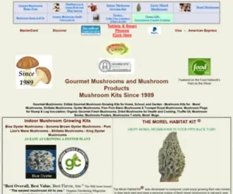 Gmushrooms.com(Gourmet Mushrooms and Mushroom Products) Screenshot