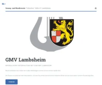 GMV-Orchester.de(GMV Lambsheim) Screenshot