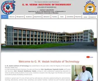 Gmvit.com(G M Vedak Institute of Technology) Screenshot