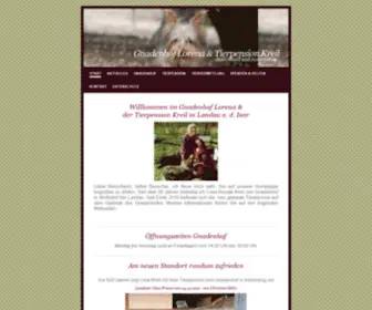 Gnadenhof-Lorena.de(Tierpension Kreil & Gnadenhof Lorena) Screenshot