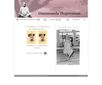 Gnanananda.org(Thapovanam Sadguru Sri Gnanananda Giri Swami Ashram) Screenshot