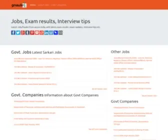 Gnaukri.com(Jobs, Exam results, Interview tips) Screenshot