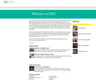 GNC.co.uk(Gnc) Screenshot