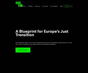 GNdforeurope.com(Green New Deal for Europe) Screenshot