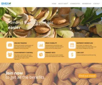 Gnex.com(Online and Mobile Commodity Almond Trading) Screenshot