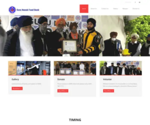 GNFB.ca(Guru Nanak Food Bank) Screenshot