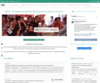 Gniac.fr(Groupement National des Initiatives et Acteurs Citoyens) Screenshot