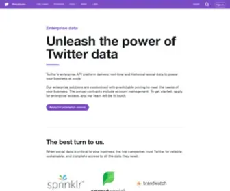 Gnip.com(Twitter Enterprise APIs) Screenshot