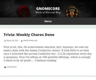 Gnomecore.com(World of Warcraft Blog) Screenshot