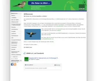 Gnor.de(Gesellschaft für Naturschutz Ornithologie Rheinland) Screenshot