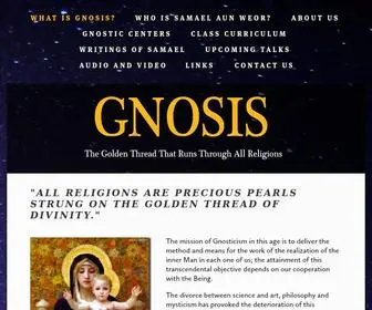 Gnosisny.org(The Association of Gnostic Anthropology Samael Aun Weor) Screenshot