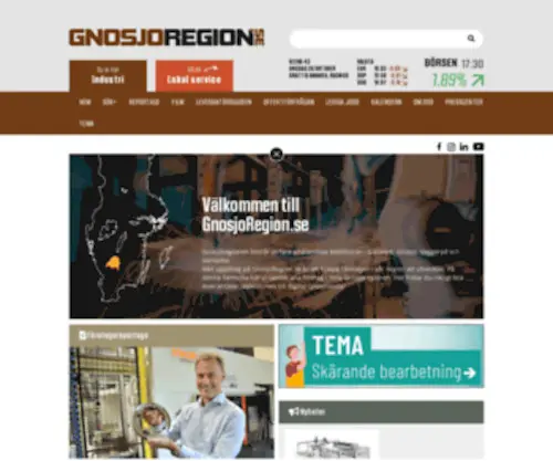 Gnosjoregion.se(Gnosjöregionens officiella hemsida) Screenshot