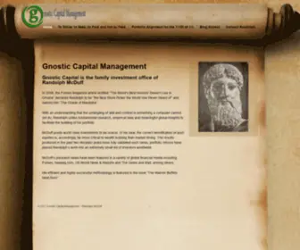 Gnosticcapital.com(Gnostic Capital Management) Screenshot