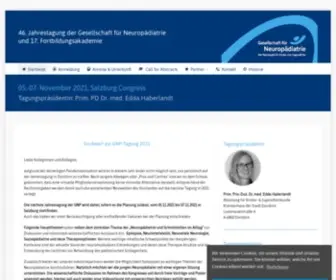 GNP-Kongress.de(Jahrestagung der Gesellschaft für Neuropädiatrie e) Screenshot
