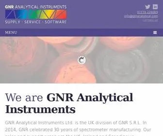 Gnranalytical.com(GNR Analytical Instruments Ltd) Screenshot