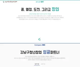 GNstartup.or.kr(강남구청년창업지원센터) Screenshot