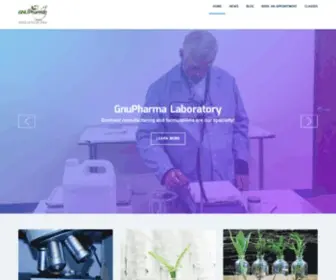 Gnupharma.com(A Natural products manufacturing company) Screenshot
