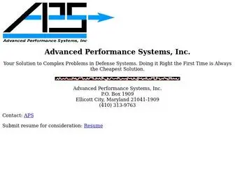 GO-APS.com(Advanced Performance Systems) Screenshot