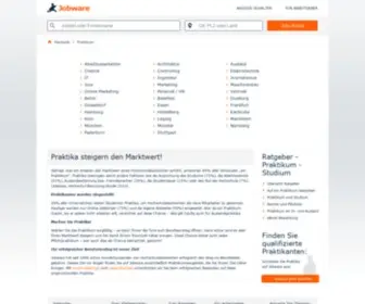 GO-Jobware.de(Erstklassige Praktika auf Jobware.de) Screenshot